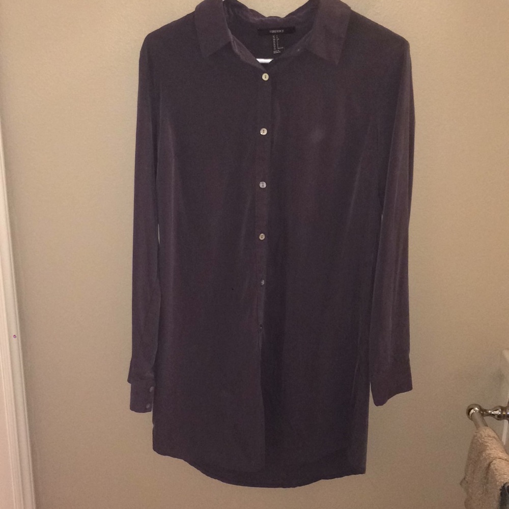 Forever 21 button up long sleeve dress